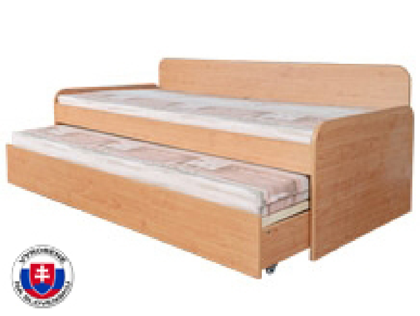 Rozkladacia posteľ 90 cm Nika Plus 2 (s molitanovými matracmi)