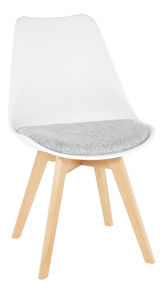 Jedálenská stolička Damaria (biela + svetlosivá)