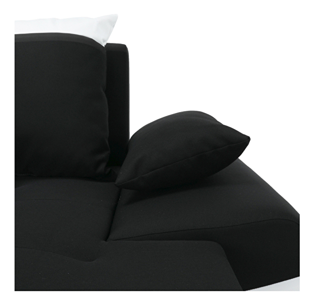 Rohová sedačka Pinera (čierna + biela) (P)
