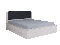 Manželská posteľ 160 cm Desayuno P (dub biely + ekokoža grafit) (s roštom)