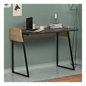 Písací stôl Lobiba 2 (antracit + dub) 