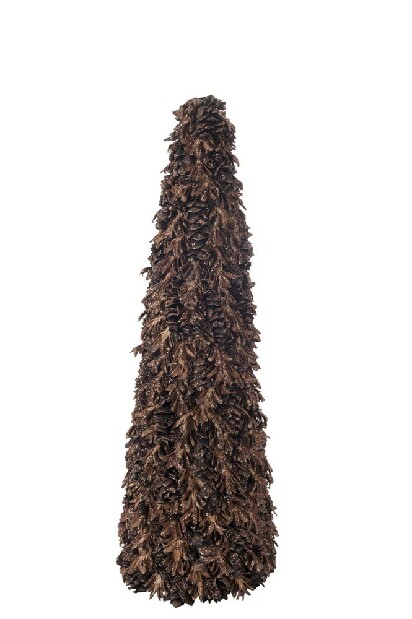 Dekoratívny predmet Jolipa Vianočný kužeľ (23x23x68cm) (Hnedá)