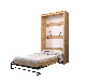 Sklápacia posteľ 120 - Cassie (craft zlatý + čierna matná) (vertikálna) (s osvetlením)