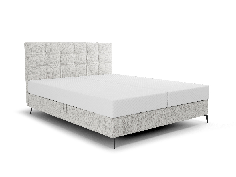 Jednolôžková posteľ 120 cm Infernus Comfort (svetlosivá) (s roštom, s úl. priestorom)