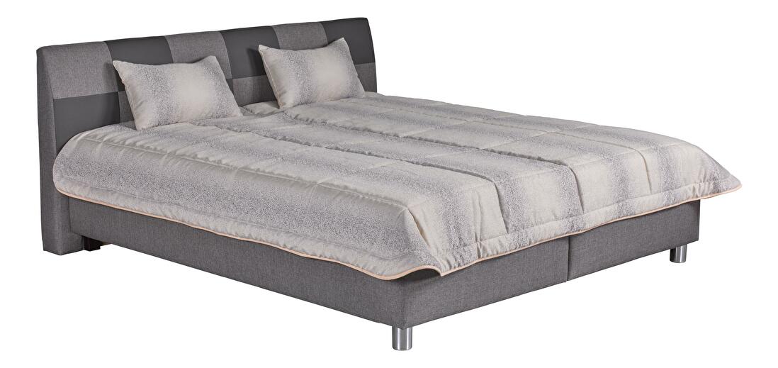 Manželská posteľ 160 cm Blanár Nice (sivá + vzor Baleri 783-12) (s roštom) *výpredaj