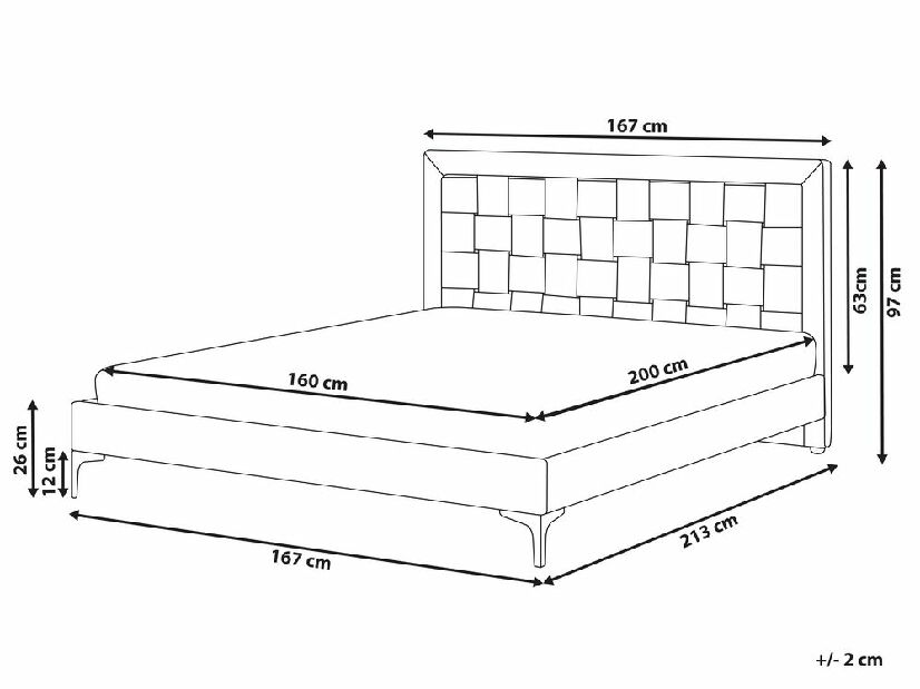 Manželská posteľ 160 cm Linux (čierna)