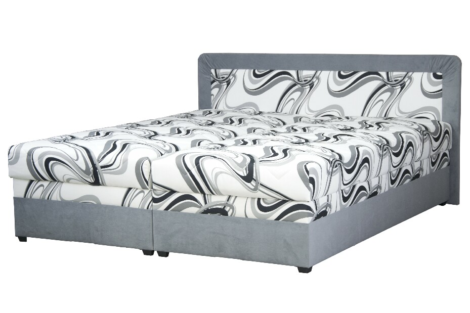 Manželská posteľ 160 cm Blanár Bologna (sivá) (s roštom a matracom)