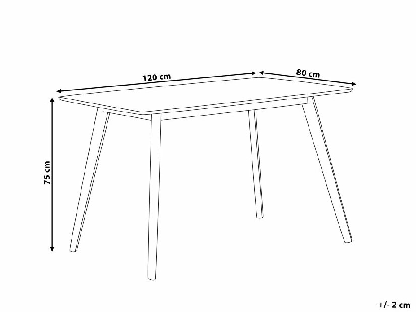 Jedálenský stôl Falk II (pre 4 osoby) (čierna)