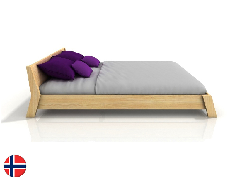 Manželská posteľ 200 cm Naturlig Skjolden (borovica) (s roštom)