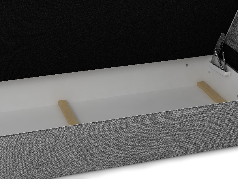 Manželská posteľ Boxspring 180 cm Lilac Comfort (vzor + biela) (s matracom a úložným priestorom)