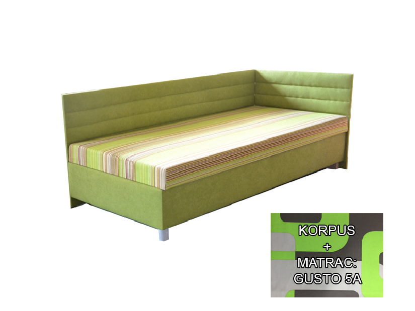 Jednolôžková posteľ (váľanda) 100 cm Etile 2 (so 7-zónovým matracom štandard) (Gusto 5A) (P) *výpredaj