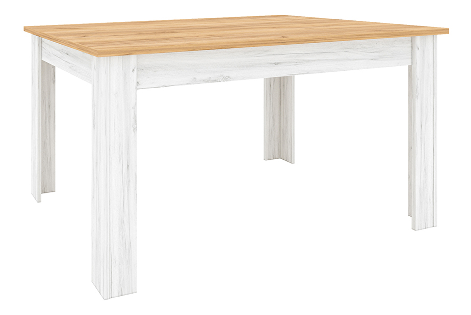 Jedálenský stôl (pre 4 až 8 osôb) Soleus (dub craft zlatý + dub craft biely) *výpredaj
