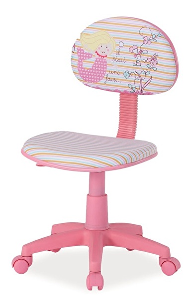 Detská stolička Hop (ružová + vzor)