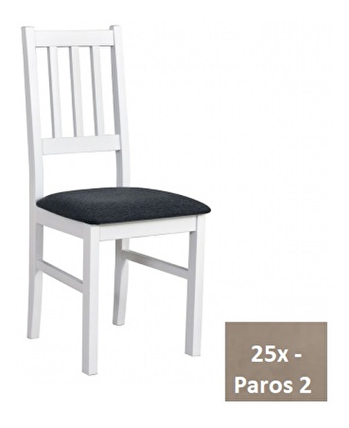 Jedálenská stolička Dalem IV (biela) (poťah: 25x Paros 2) *výpredaj