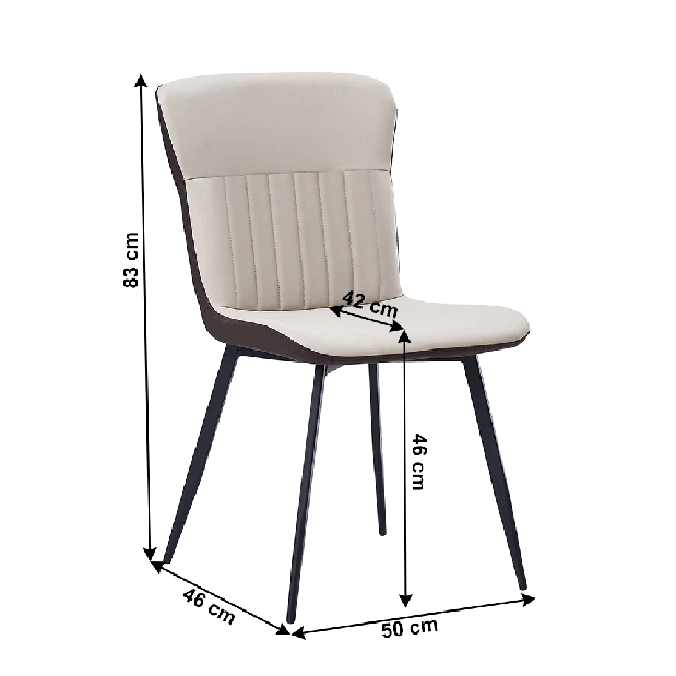 Jedálenská stolička Rutil (béžová + hnedá)