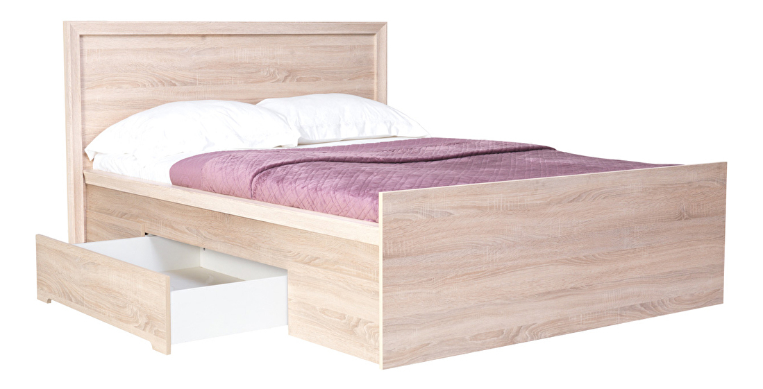 Manželská posteľ 140 cm Fintona F10 (s roštom a úl. priestorom)