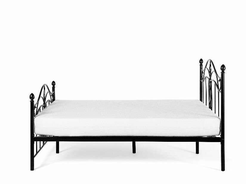 Manželská posteľ 180 cm ANTALIA (s roštom) (čierna) *výpredaj *výpredaj