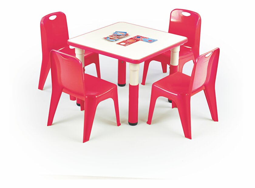 Detský stolík Simba štvorec (červená)
