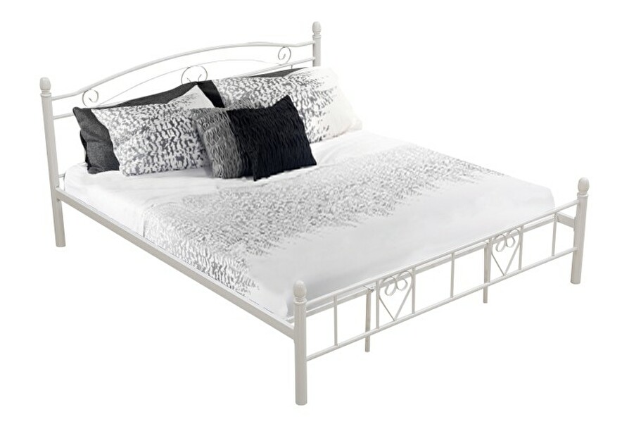 Manželská posteľ 180 cm Brita (s roštom) (biela) *výpredaj