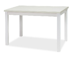 Jedálenský stôl Alfred (biela matná + biela matná) (pre 4 osoby)