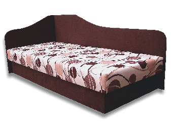 Jednolôžková posteľ (váľanda) 80 cm Lady 87 (Tmavohnedá 40 + Ikarus 20) (L)