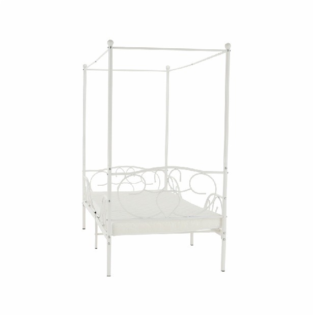 Jednolôžková posteľ 90 cm Anabella (biela) (s roštom)