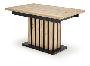 Jedálenský stôl Lalia 160 (dub artisan + čierna) (pre 6 až 8 osôb)