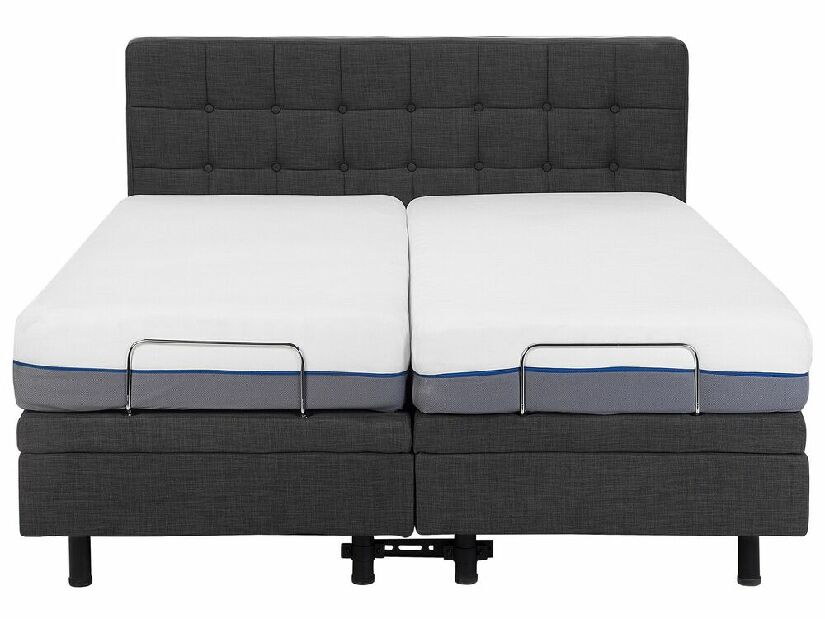 Manželská posteľ 180 cm DUCHE (sivá)