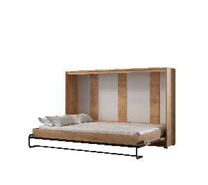 Sklápacia posteľ 120 Cassie (craft zlatý + čierna matná) (horizontálna)