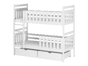 Detská posteľ 80 x 190 cm Mao (s roštom a úl. priestorom) (biela)