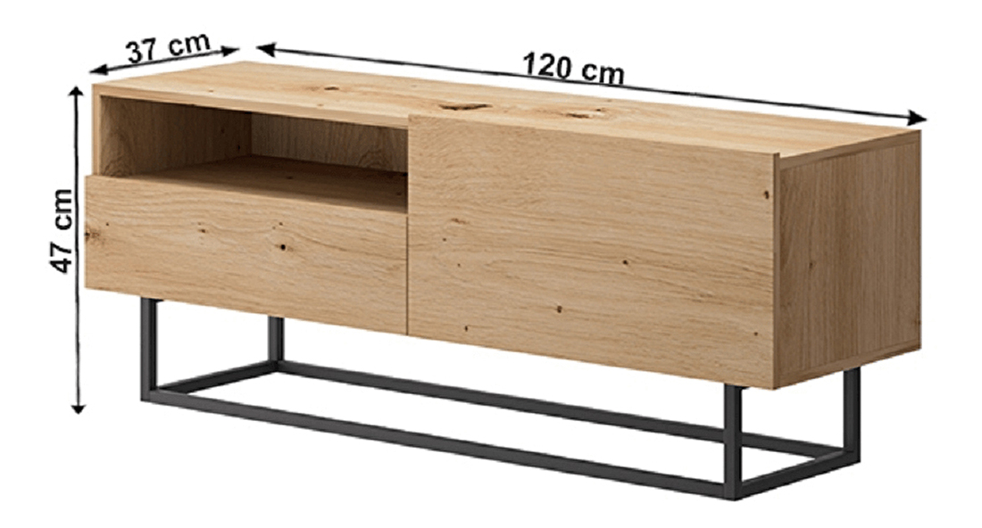 TV stolík/skrinka Svaren ERTVSZ 120 (dub artisan) *výpredaj