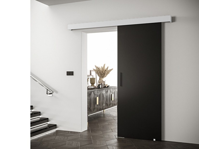 Posuvné dvere 90 cm Sharlene I (čierna matná + biela matná + čierna)