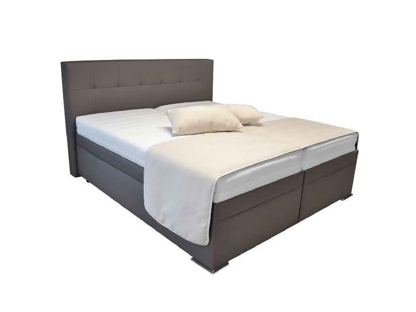 Manželská posteľ Boxspring 180 cm Blanár Rumba (hnedá) (s roštom a matracmi) *výpredaj