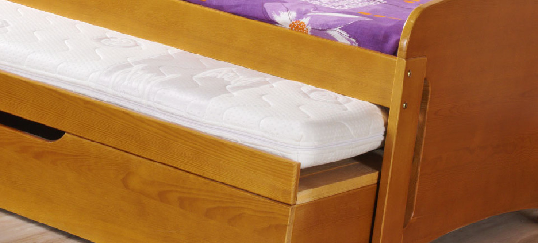 Rozkladacia posteľ 90 cm Valder (s roštami a úl. priestorom)