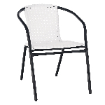 Záhradná stolička Brittaney (biela + čierna)