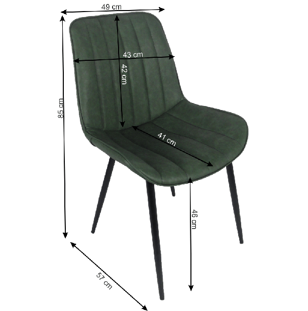 Set 2 ks. jedálenských stoličiek Halana (zelená) *výpredaj
