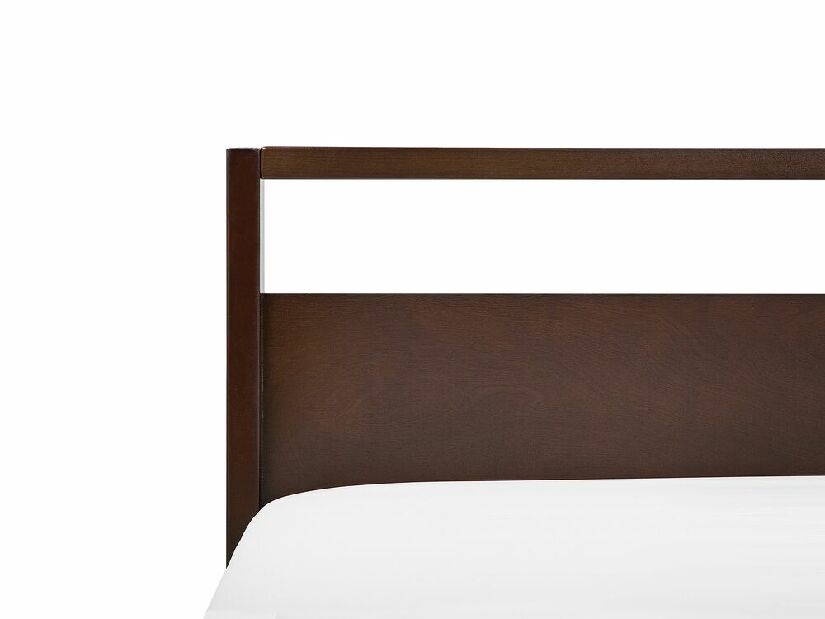 Manželská posteľ 140 cm GIACOMO (s roštom) (tmavé drevo)