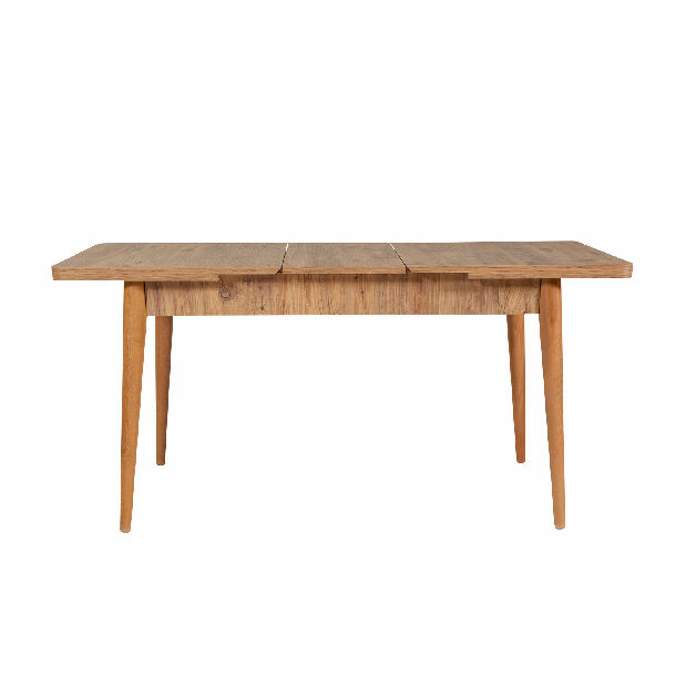 Rozkladací jedálenský stôl s 2 stoličkami a 2 lavicami Vlasta (borovica antlantic + sivá)