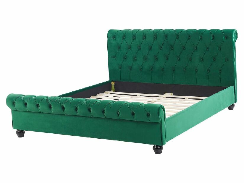 Manželská posteľ 160 cm ARCHON (s roštom) (zelená)