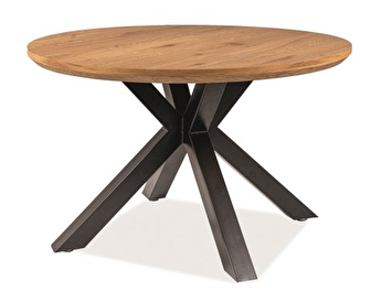 Jedálenský stôl Regenia (dub + čierna) (pre 4 osoby)
