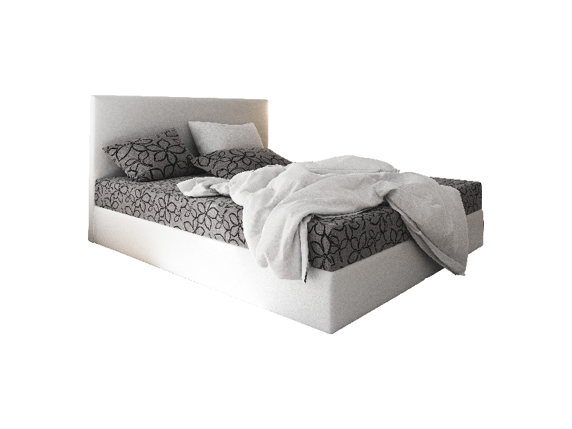 Manželská posteľ Boxspring 180 cm Lilac Comfort (vzor + biela) (s matracom a úložným priestorom)