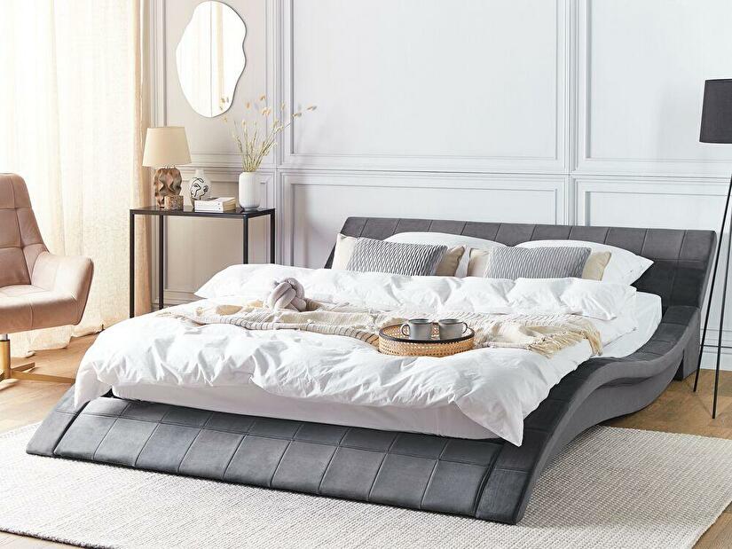 Manželská posteľ 180 cm VICHA 2 (s roštom) (sivá)