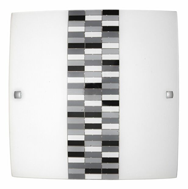 Stropné svietidlo Domino 3932 (opálové sklo + čierna + sivá)