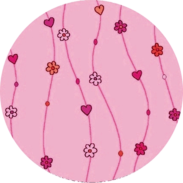 Ručne všívaný koberec (tuftovaný) Bakero Kids Flowers Pink Round