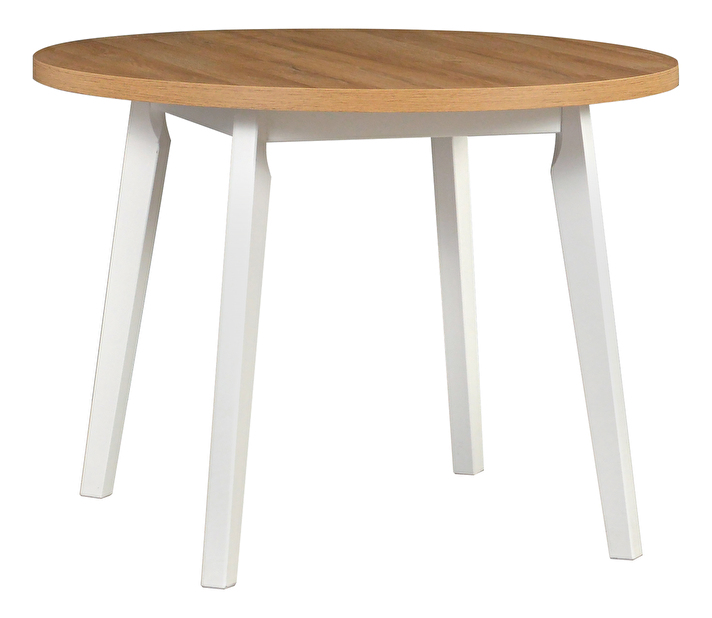 Jedálenský stôl Octavia 3 L (dub grandson + biela) (pre 4 osoby)