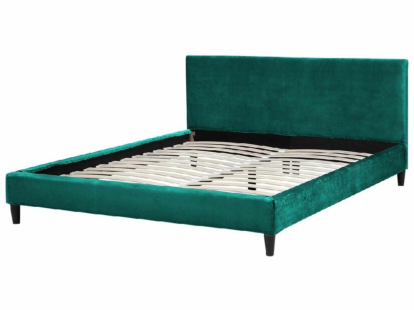 Manželská posteľ 160 cm FUTTI (s roštom) (zelená)