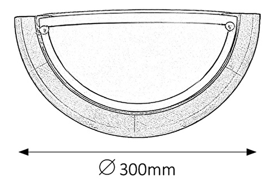 Nástenné svietidlo Ufo 5407 (dub + opálové sklo)