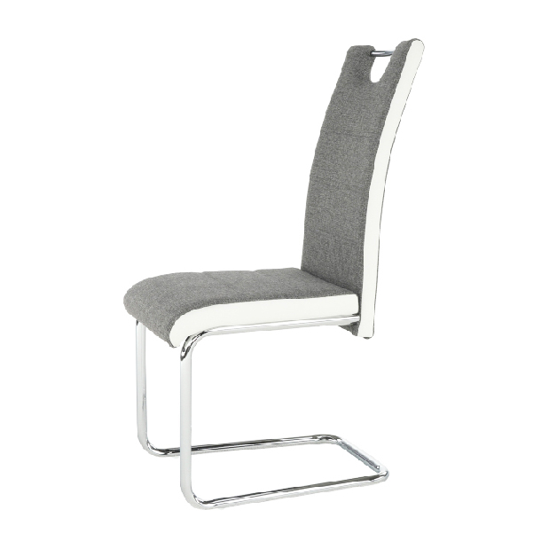 Jedálenská stolička Ive (tmavosivá + biela)