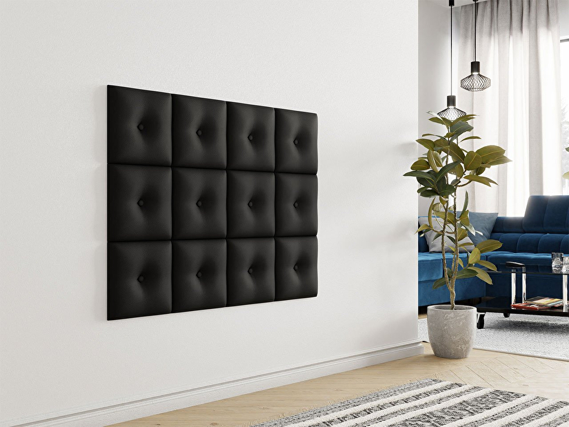 Čalúnený nástenný panel 30x30 (ekokoža Soft 011 (čierna))