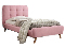 Jednolôžková posteľ 90 cm Temika (ružová) (s roštom)